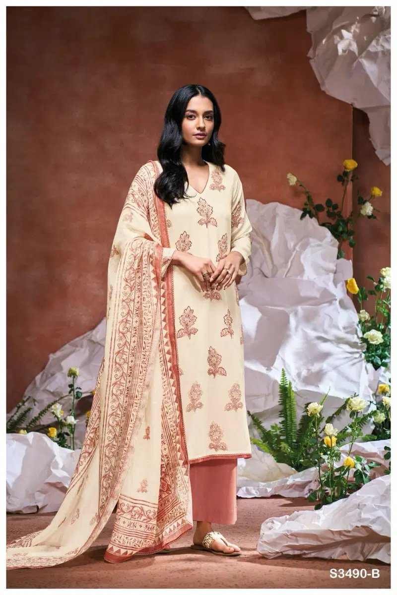 Damaris 3490 by Ganga Cotton Dobby Designer Salwar Suit Suppliers In India